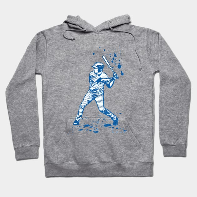 Baseball Batter or Hitter in Launch Position - 01 Hoodie by SPJE Illustration Photography